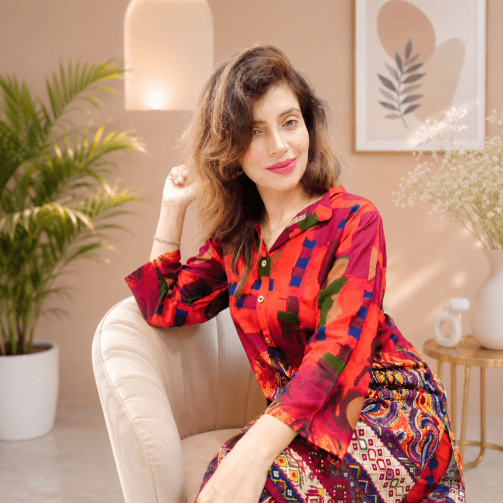 women's Multicolor Abstracf Printed Ethnic Co-ord Set