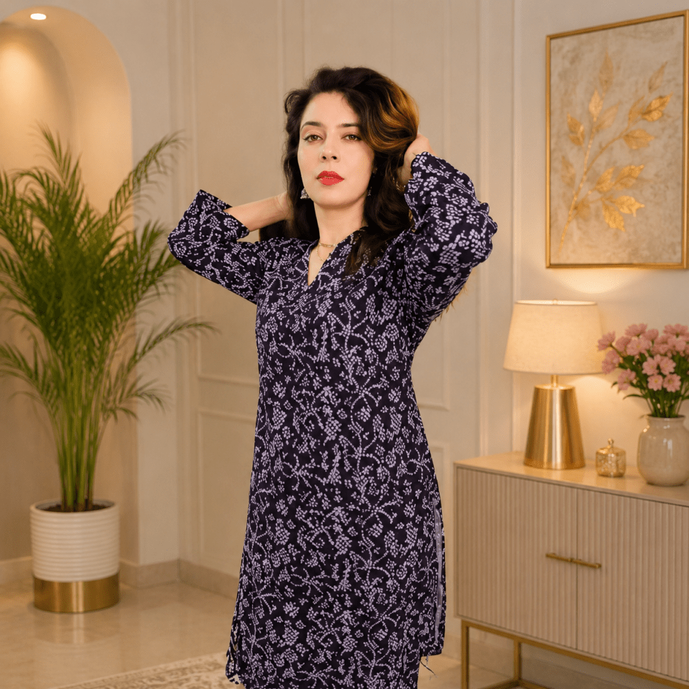 Women Black & White Floral Printed V-Neck Casual Co-Ord SetProduct (Copy)